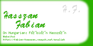 hasszan fabian business card